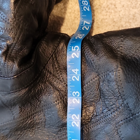 Vilanto Authentic Leather Bomber Jacket Faux Shearling Lined Men’s Large - Picture 6 of 10